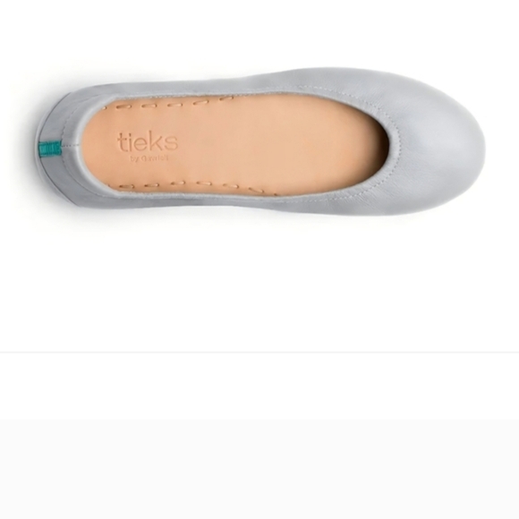 TIEKS by Gavrieli Gray Leather Ballet Flats Size 8 Casual Travel Minimalist 6 - Picture 2 of 10